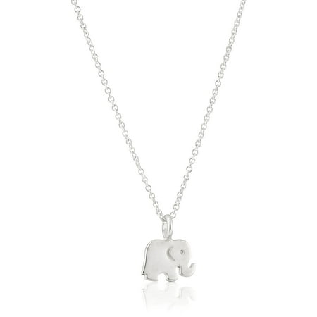 ELEPHANT NECKLACE Lucky Elephant Handmade in the USA by Gracefully Made Jewelry Animal Necklace Charm PURE Sterling Silver Necklace